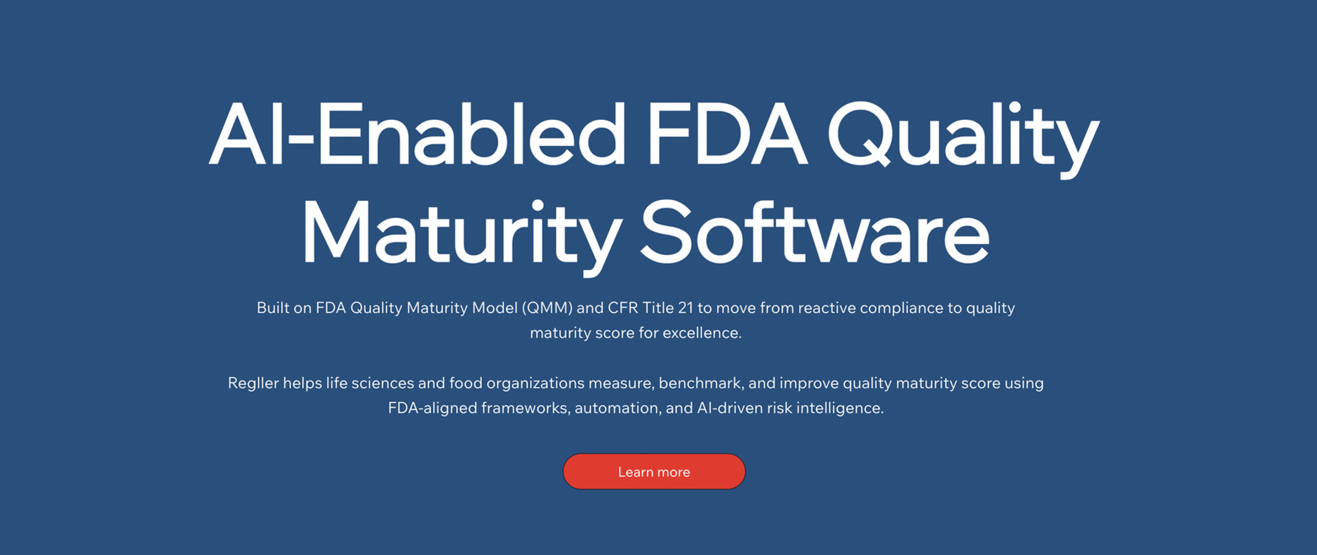 AI-Enabled FDA Quality Maturity Software